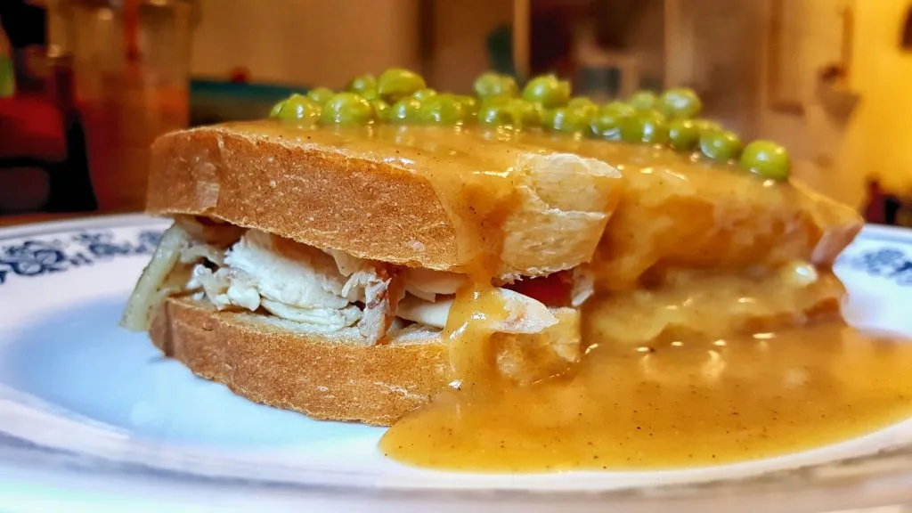 Hot Open-Faced Chicken Loaf Sandwich