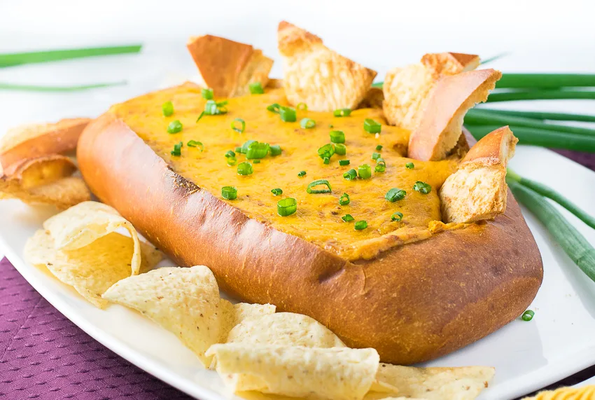 Italian Bread Boat Dip