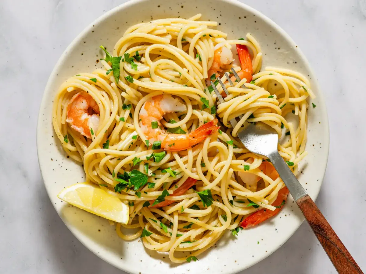 Italian Shrimp-Spaghetti Casserole