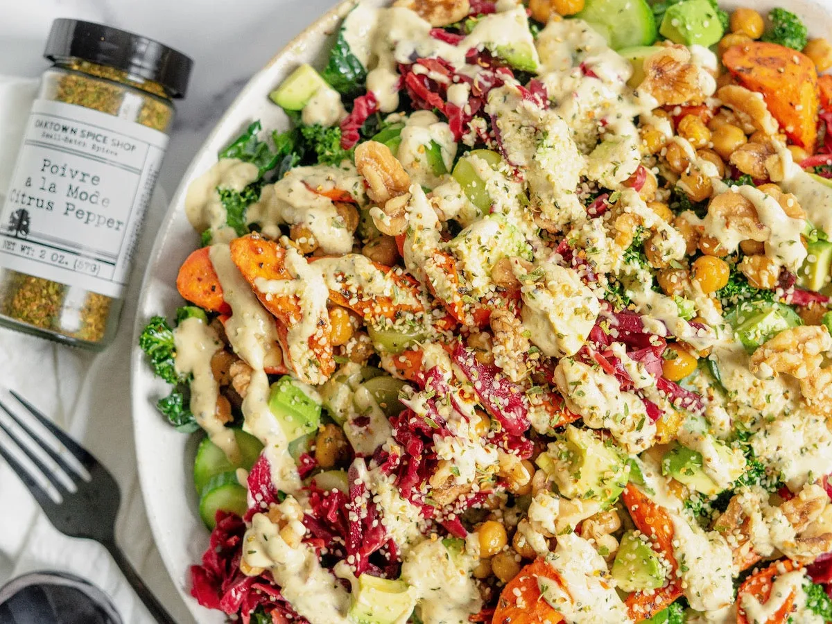 Kale Salad with Spicy Lime-Tahini