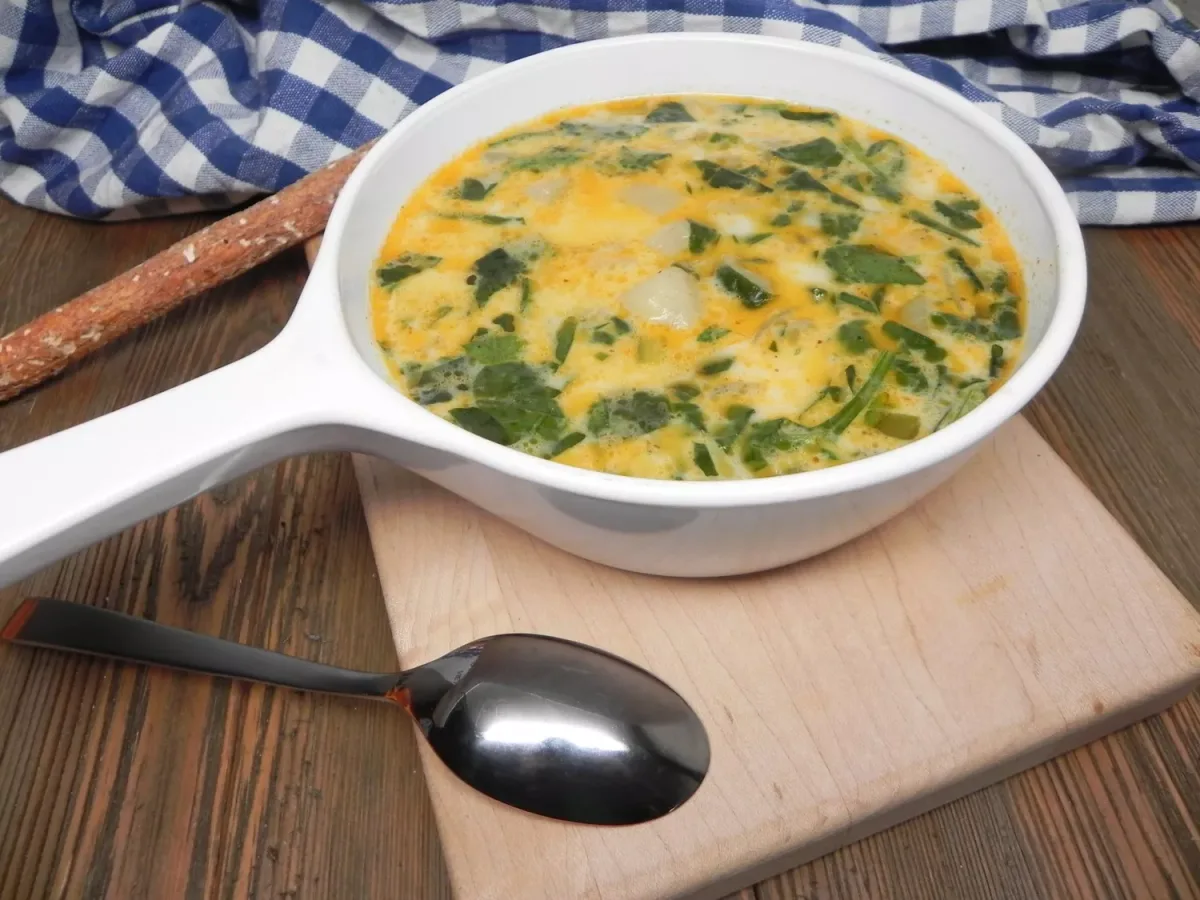 Leek Potato and Spinach Soup
