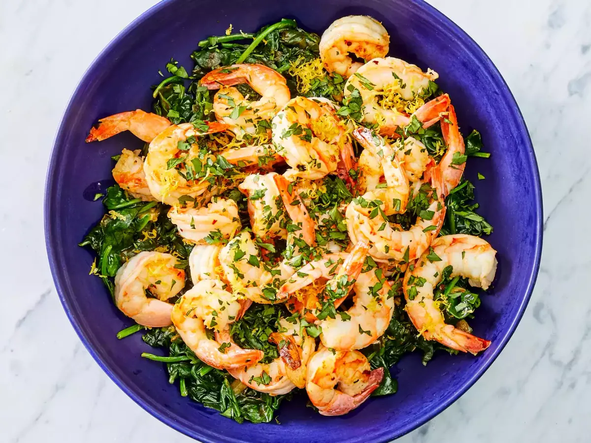 Lemony Garlicky Shrimp
