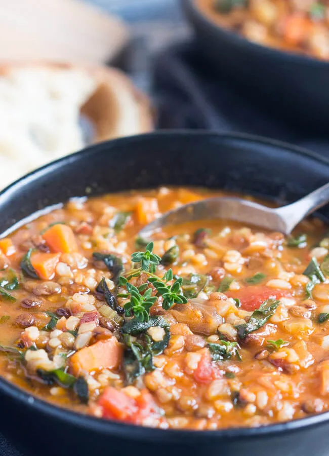 Lentil And Brown Rice Soup Hearty Bean And Vegetable