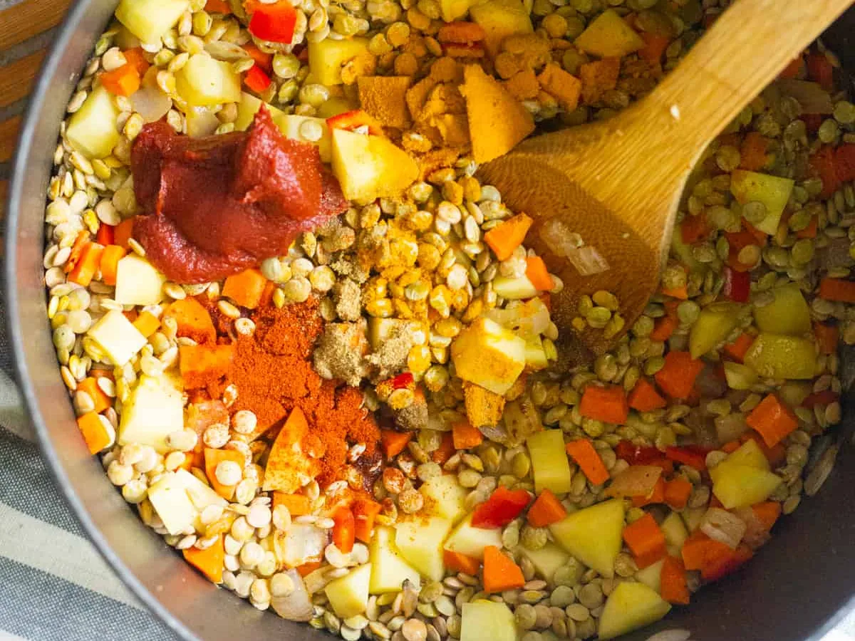 Lentil and Spinach Soup