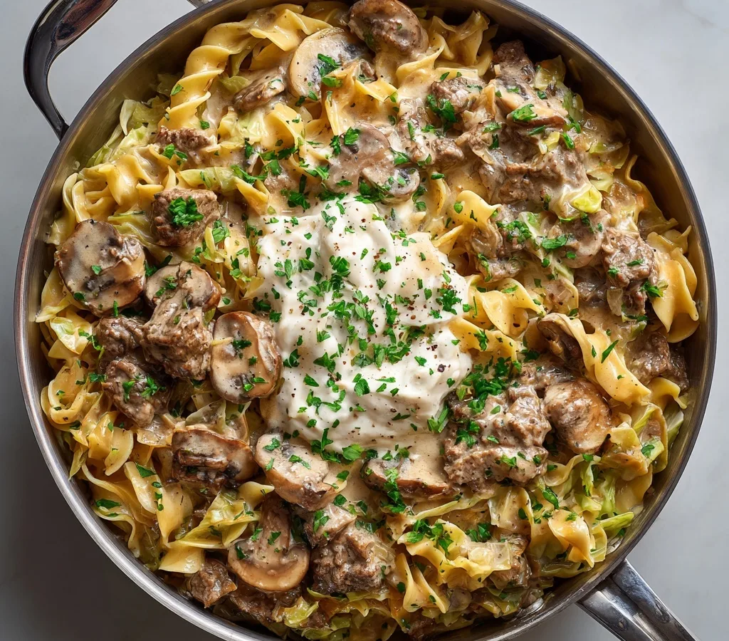 Low-Carb Beef Stroganoff