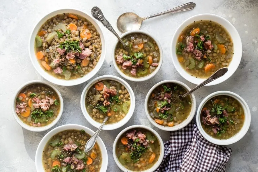 Ma’s Lentil-Ham Soup
