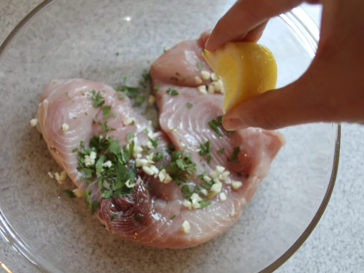 Mako Shark with Anchovy and Caper Sauce