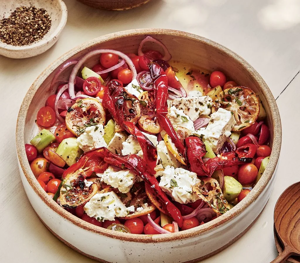 Marinated Feta Cheese Salad