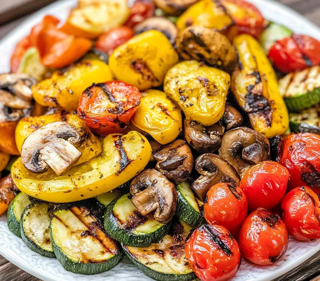 Colorfull Grilled Marinated Vegetables