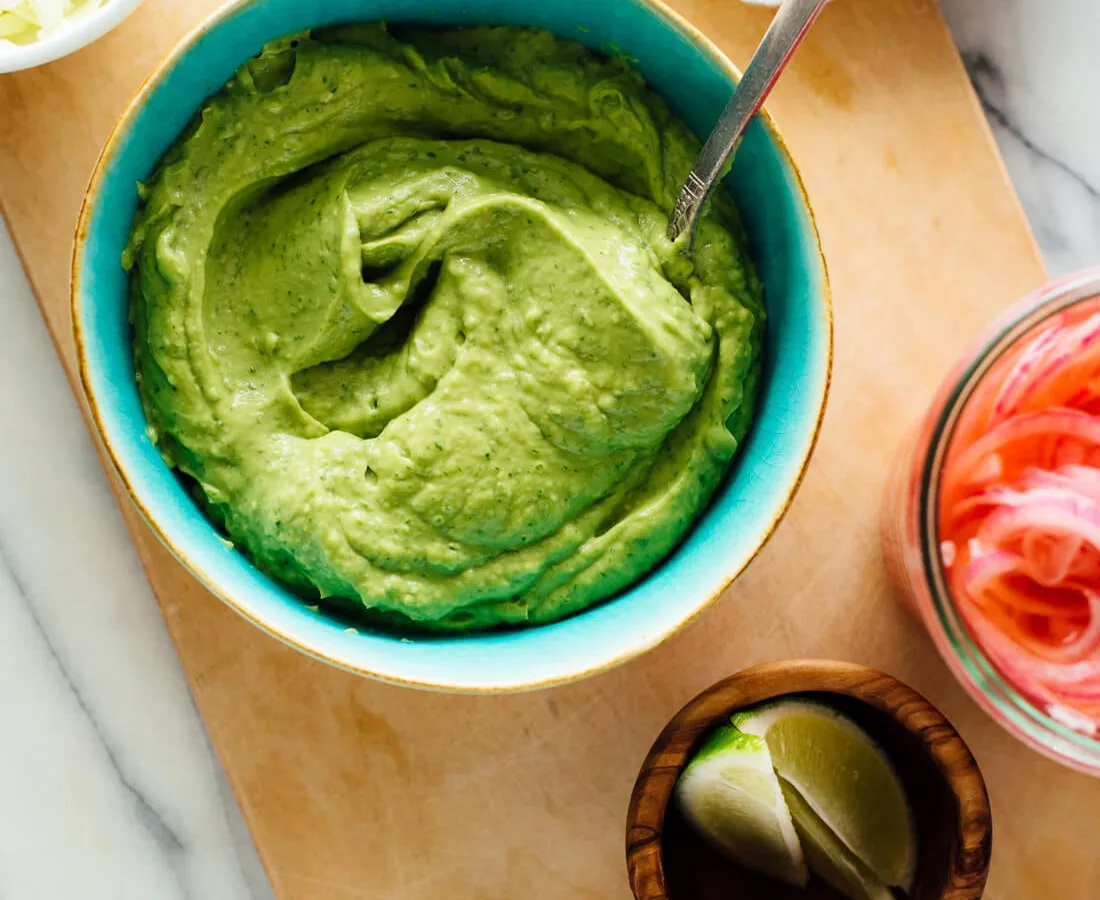Melons with Sweet Avocado Dip