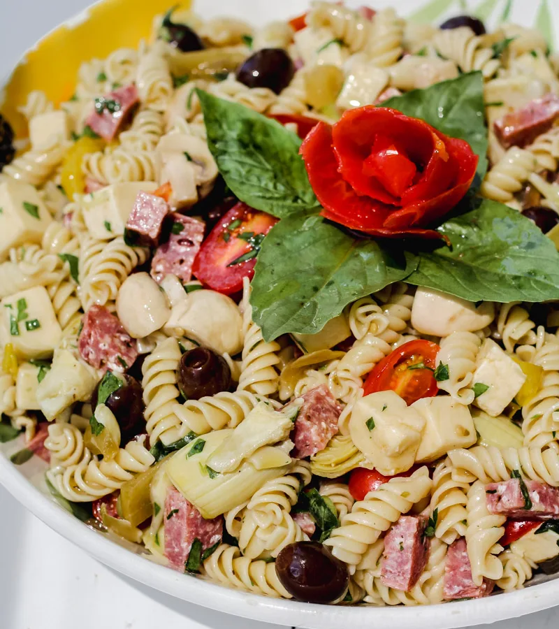 Mushroom Antipasto Pasta Salad