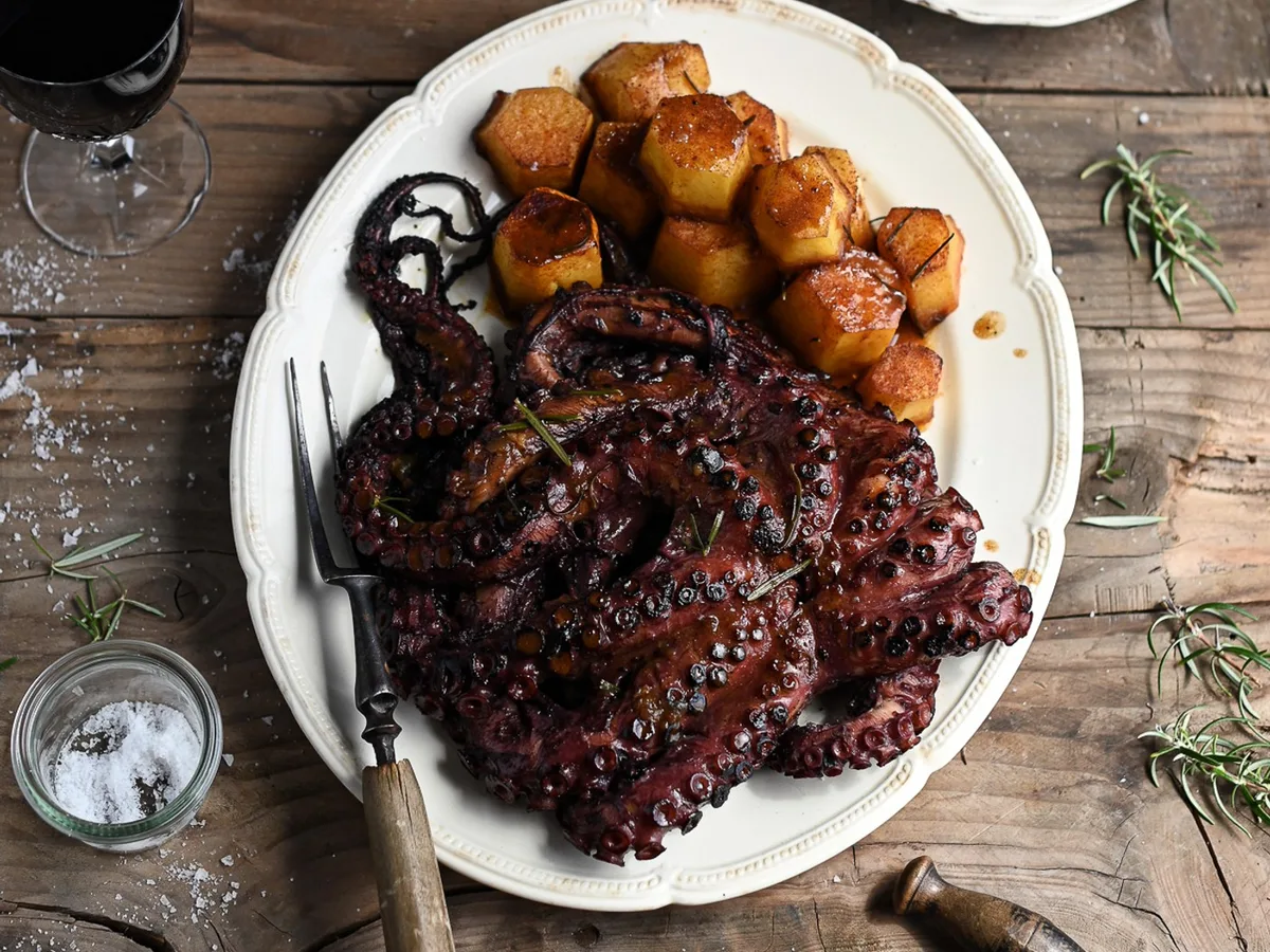 Octopus in Red Wine