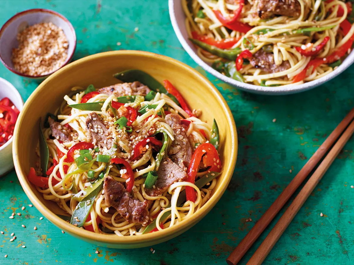 Oriental Pork with Noodles