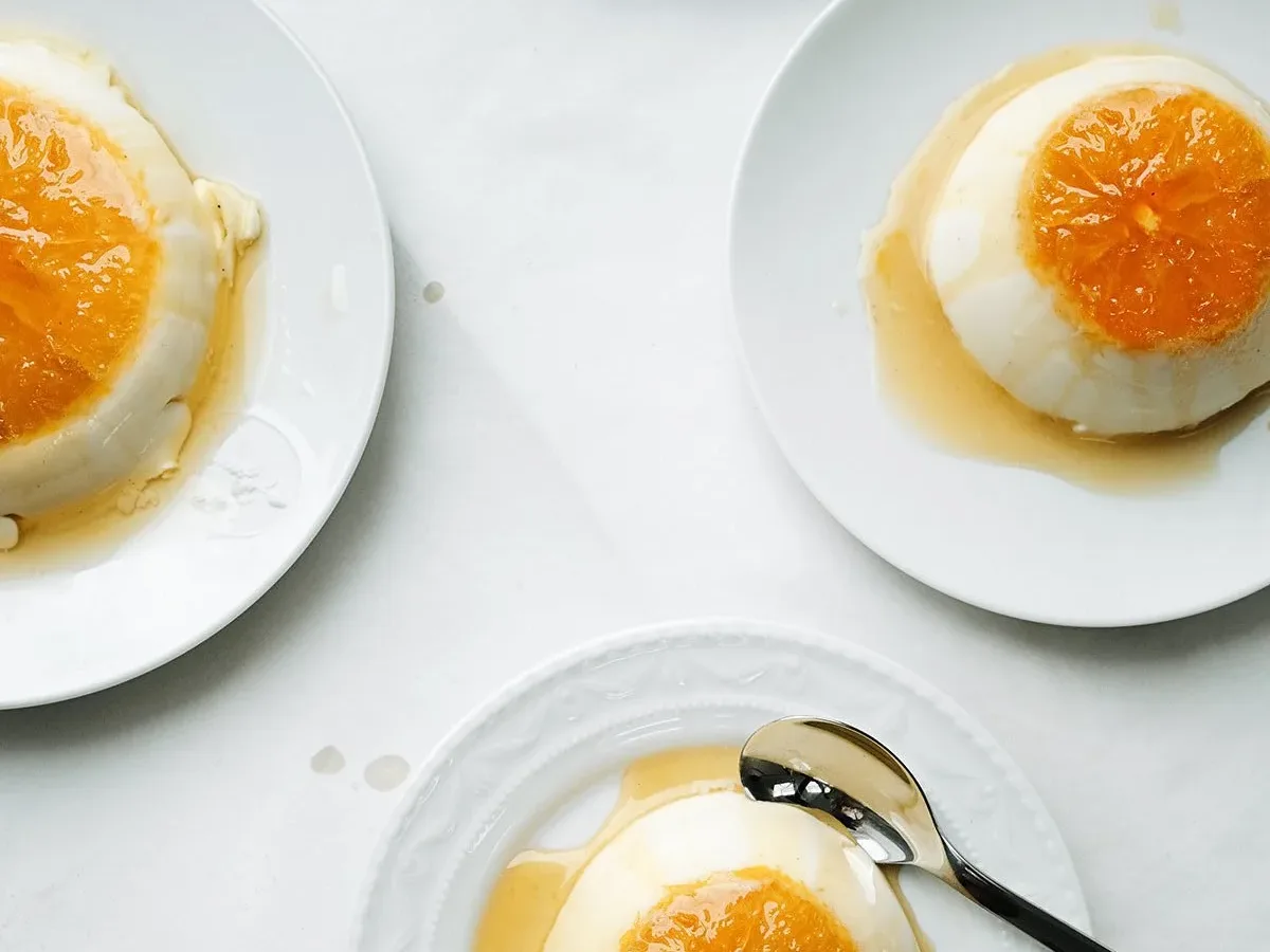 Pannacotta with Caramelised Oranges