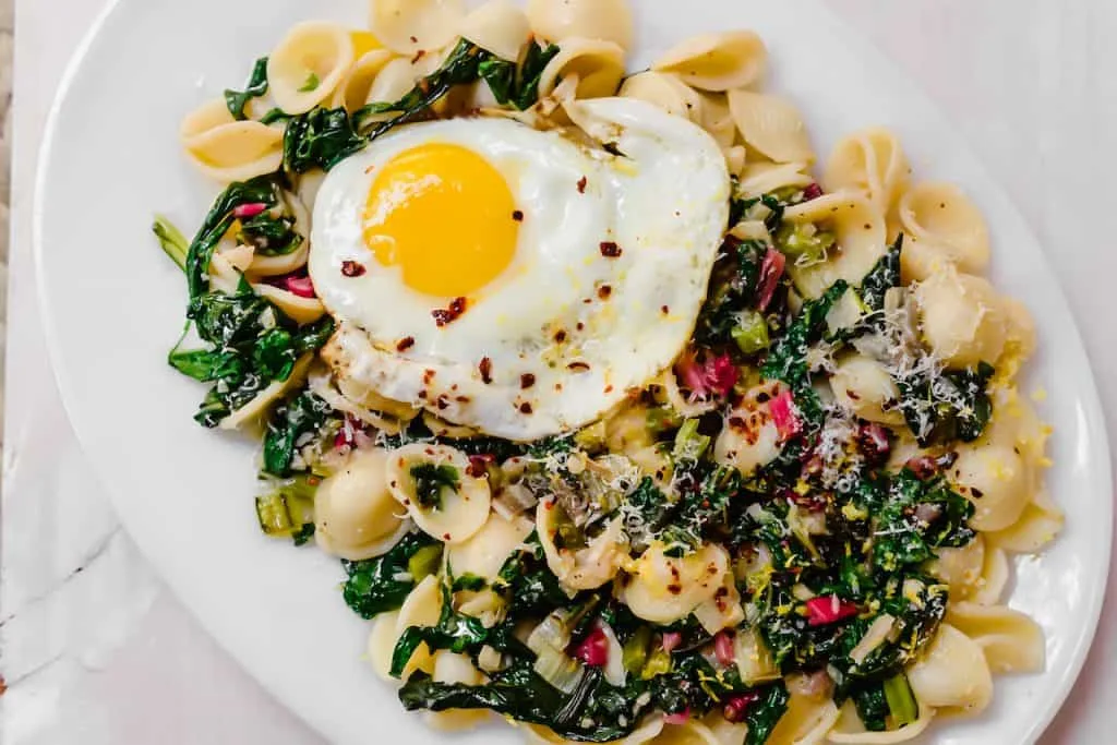 Pasta with Lentils and Chard