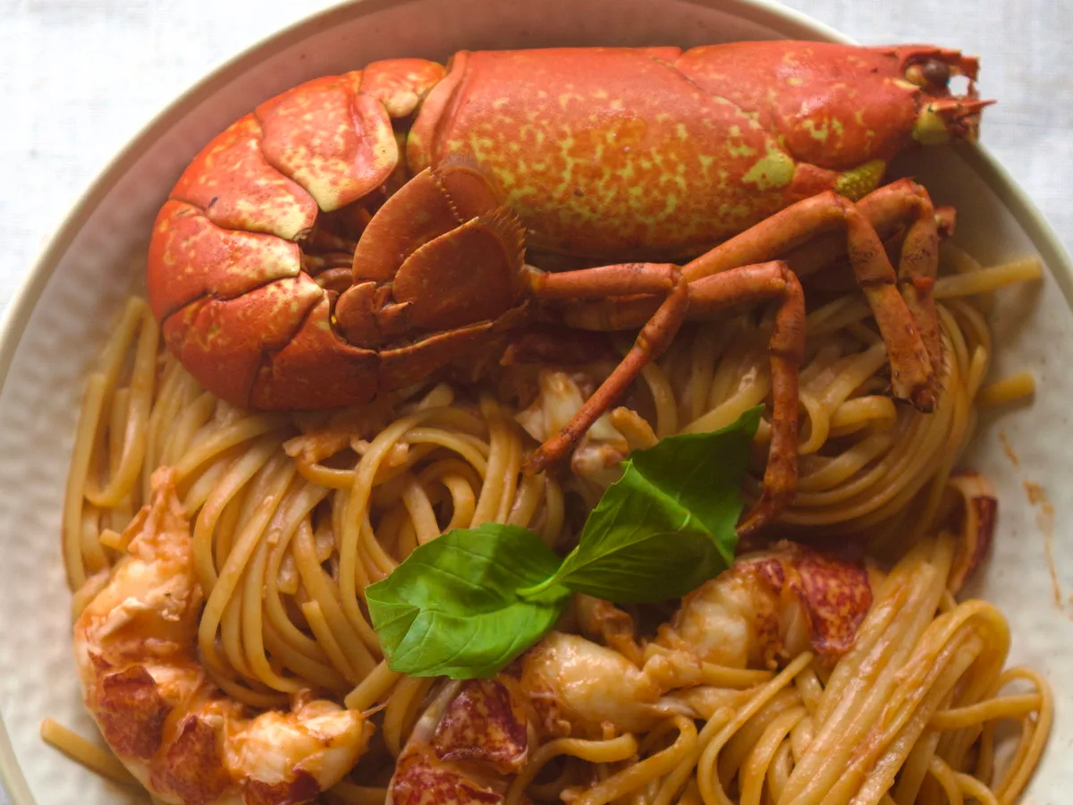 Piri Piri Lobster With Saffron Linguine