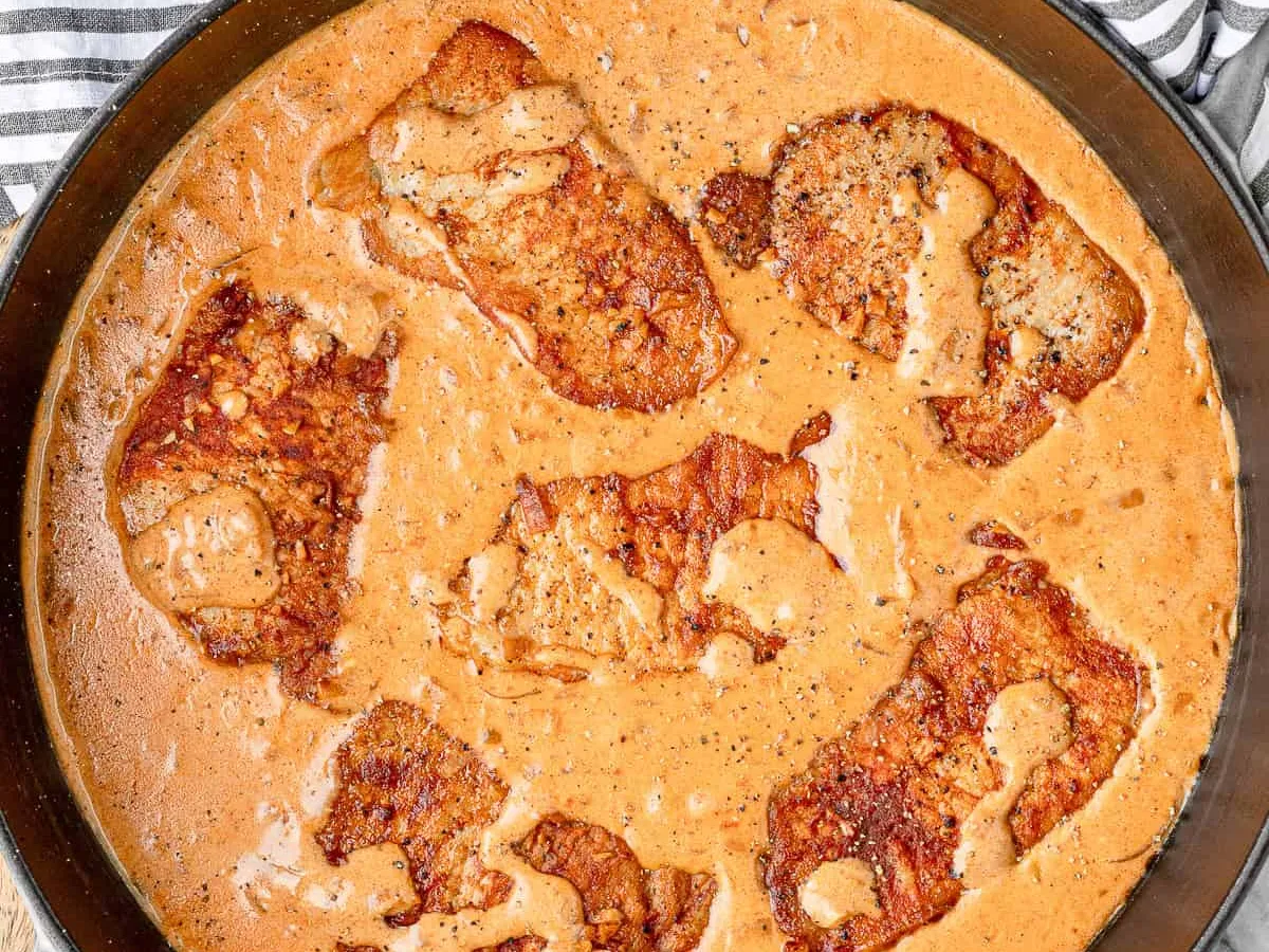 Pork Chops with Sour Cream Kraut