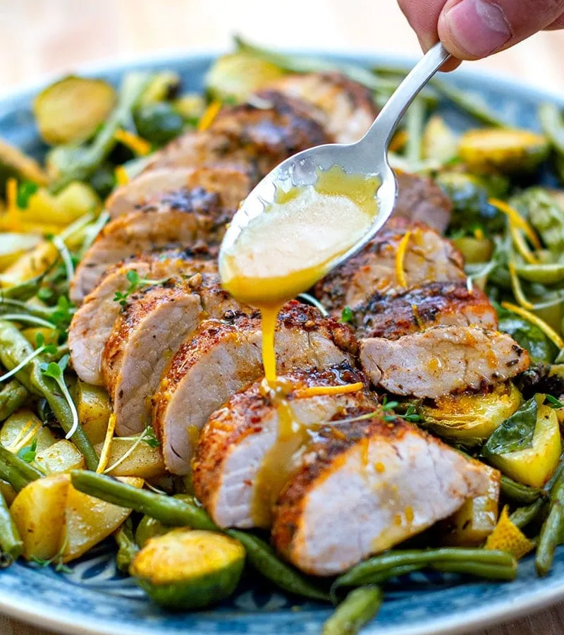 Pork with Orange Mustard Sauce