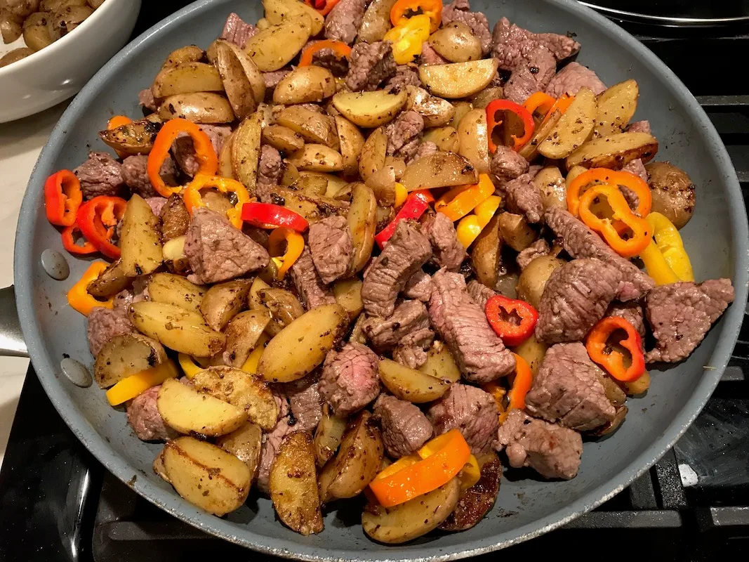 Potato And Pepper Steak