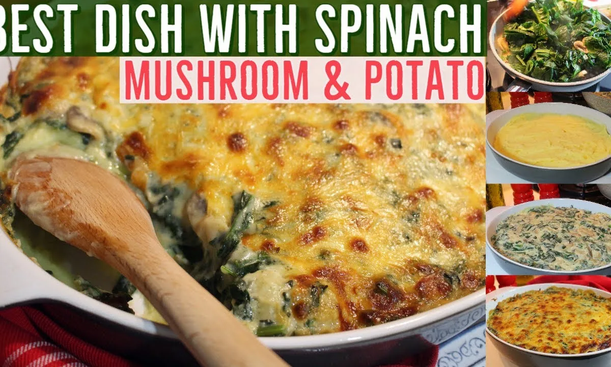 Potato, Mushroom, And Spinach Casserole