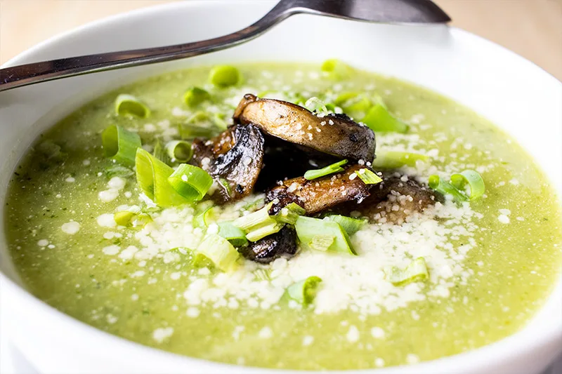 Potato, Mushroom And Zucchini Soup