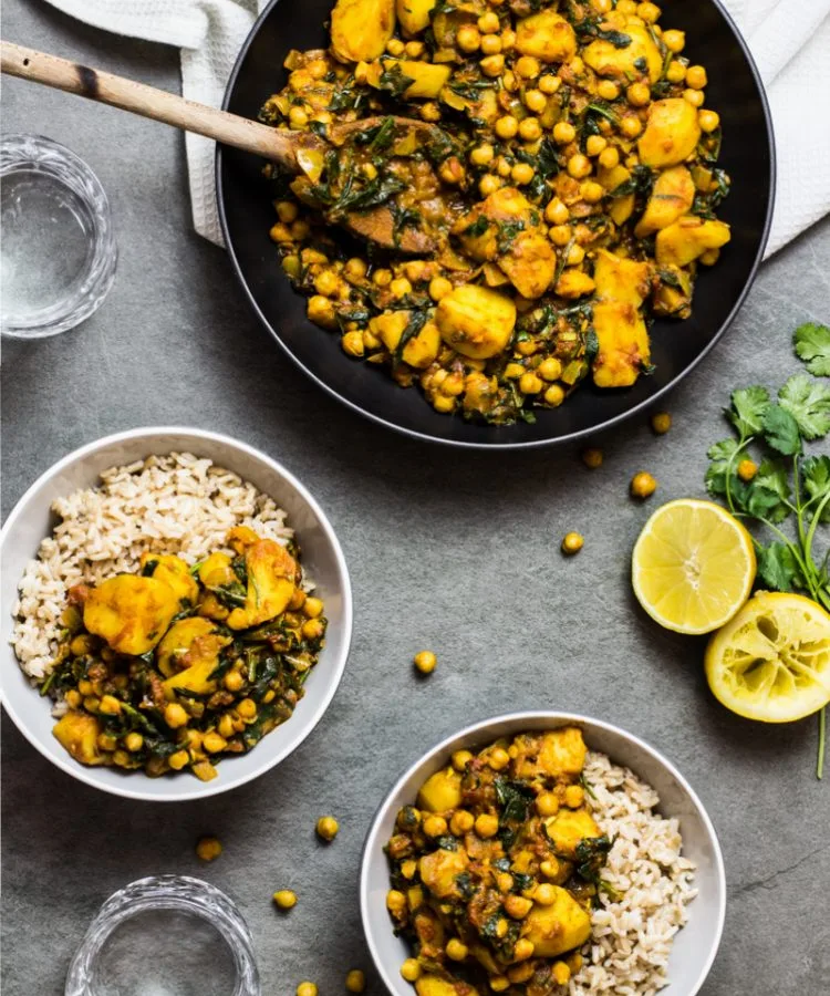 Potato & Spinach Curry