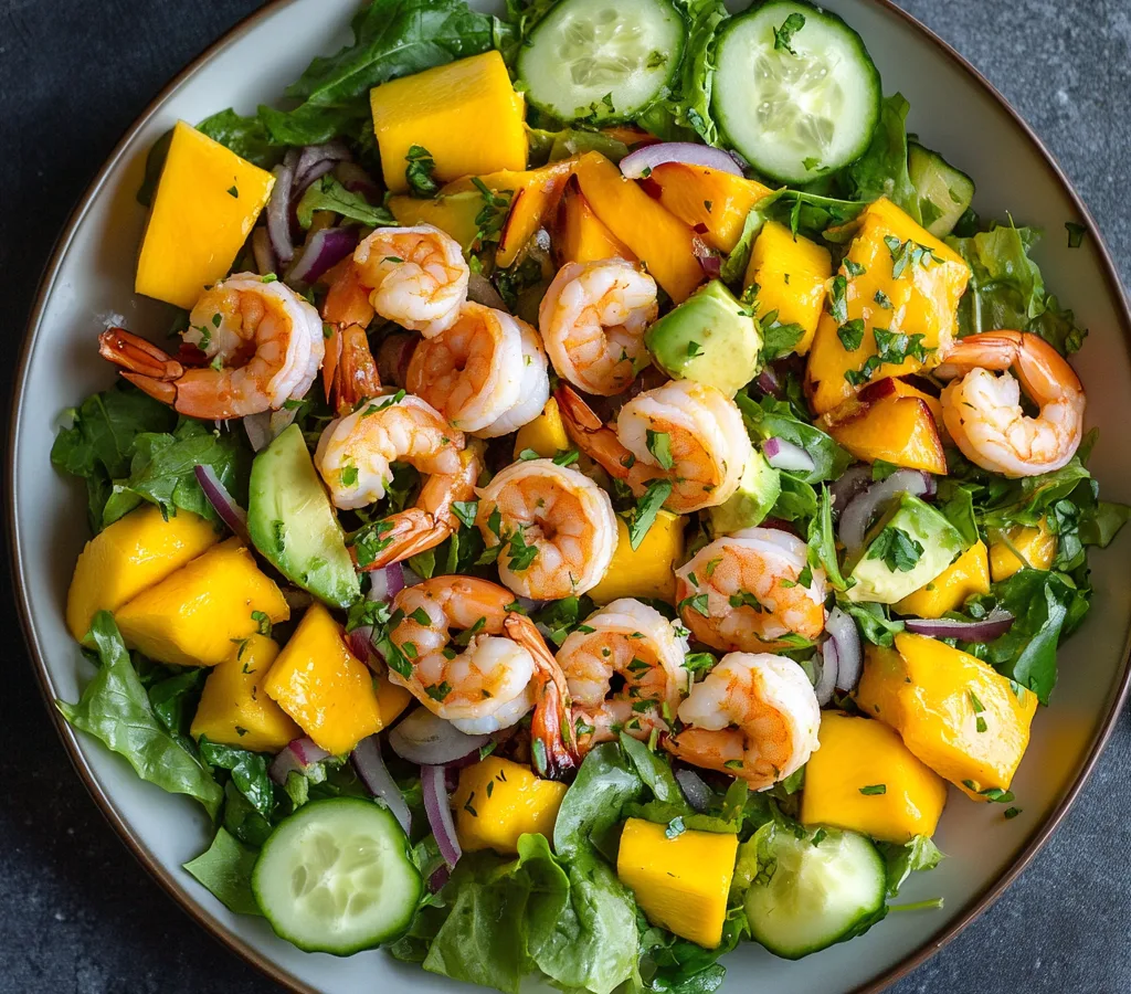 Prawn, Avocado, and Mango Salad