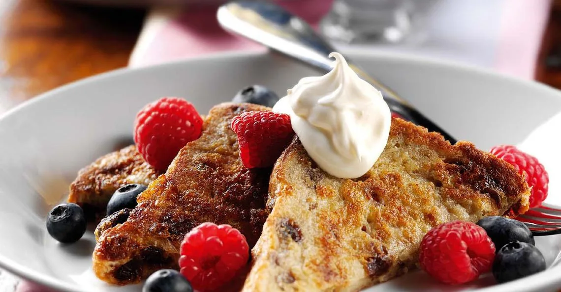 Raisin and Rosemary Eggy Bread