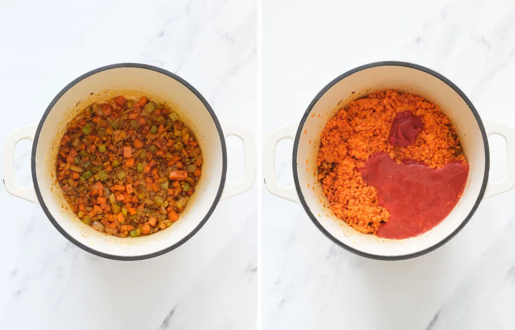 Red Lentils and Tomato Pasta Sauce