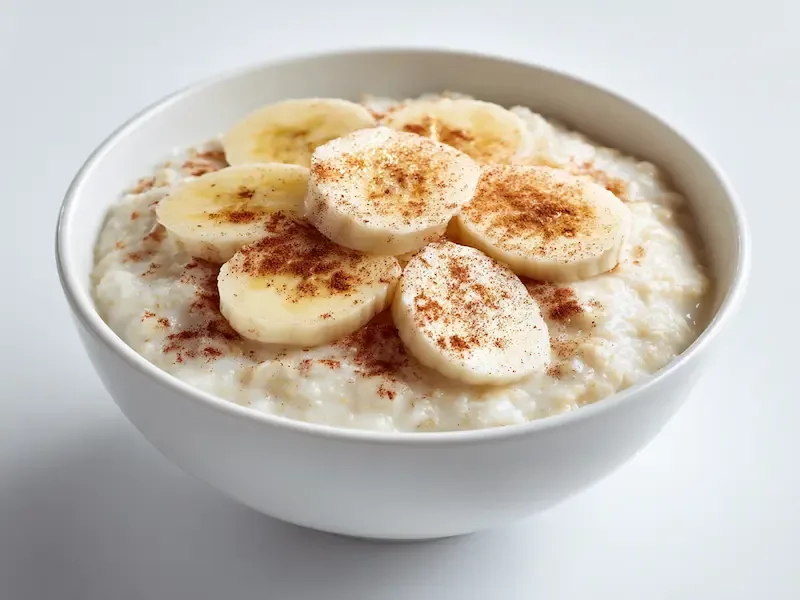 Rice Pudding With Flaming Bananas