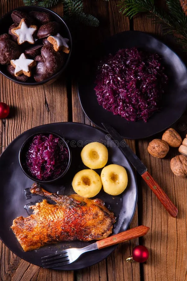 Roast Goose with Baked Apples