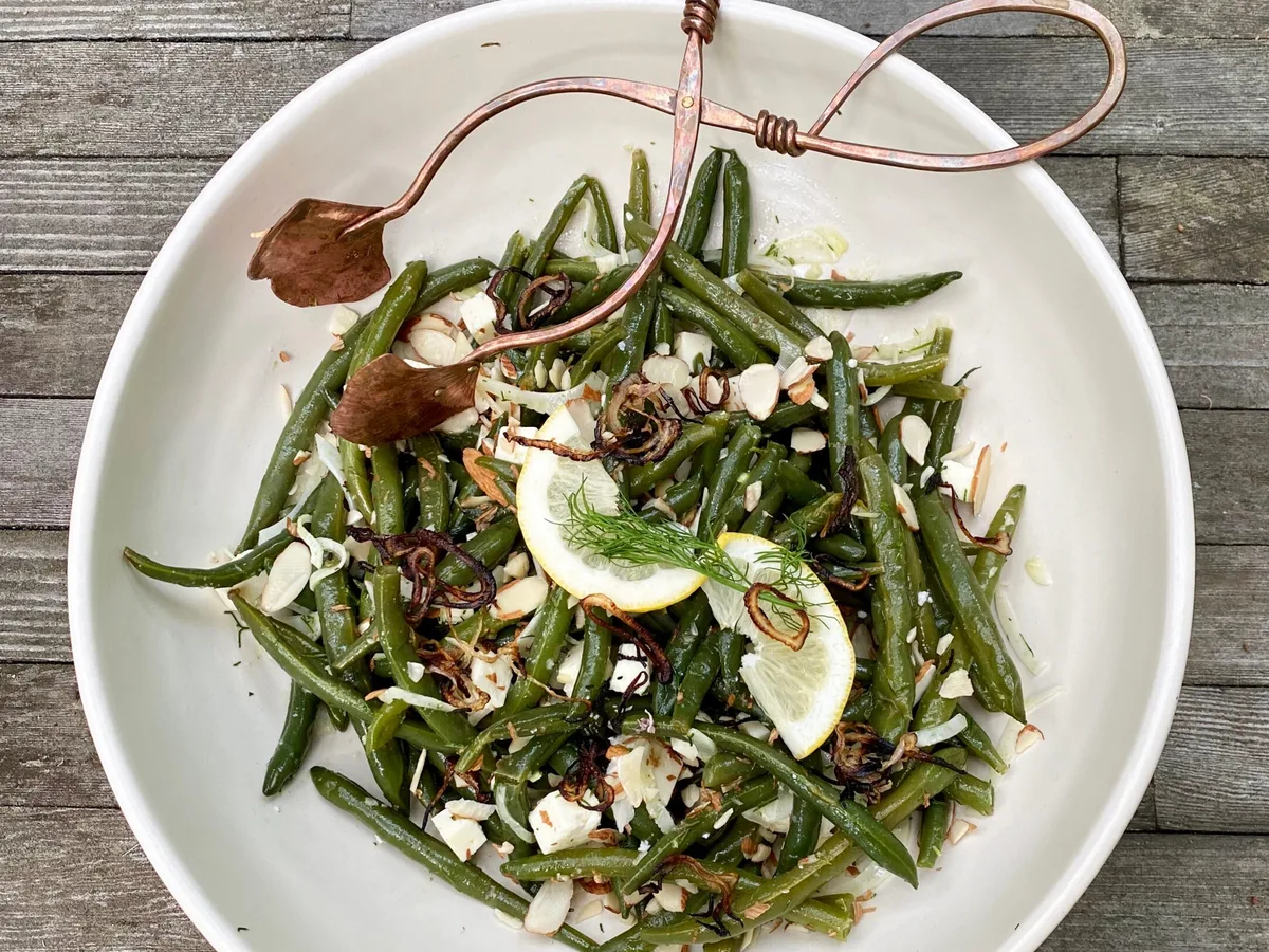 Roasted Fennel, Green Bean, And Potato Crisps Salad