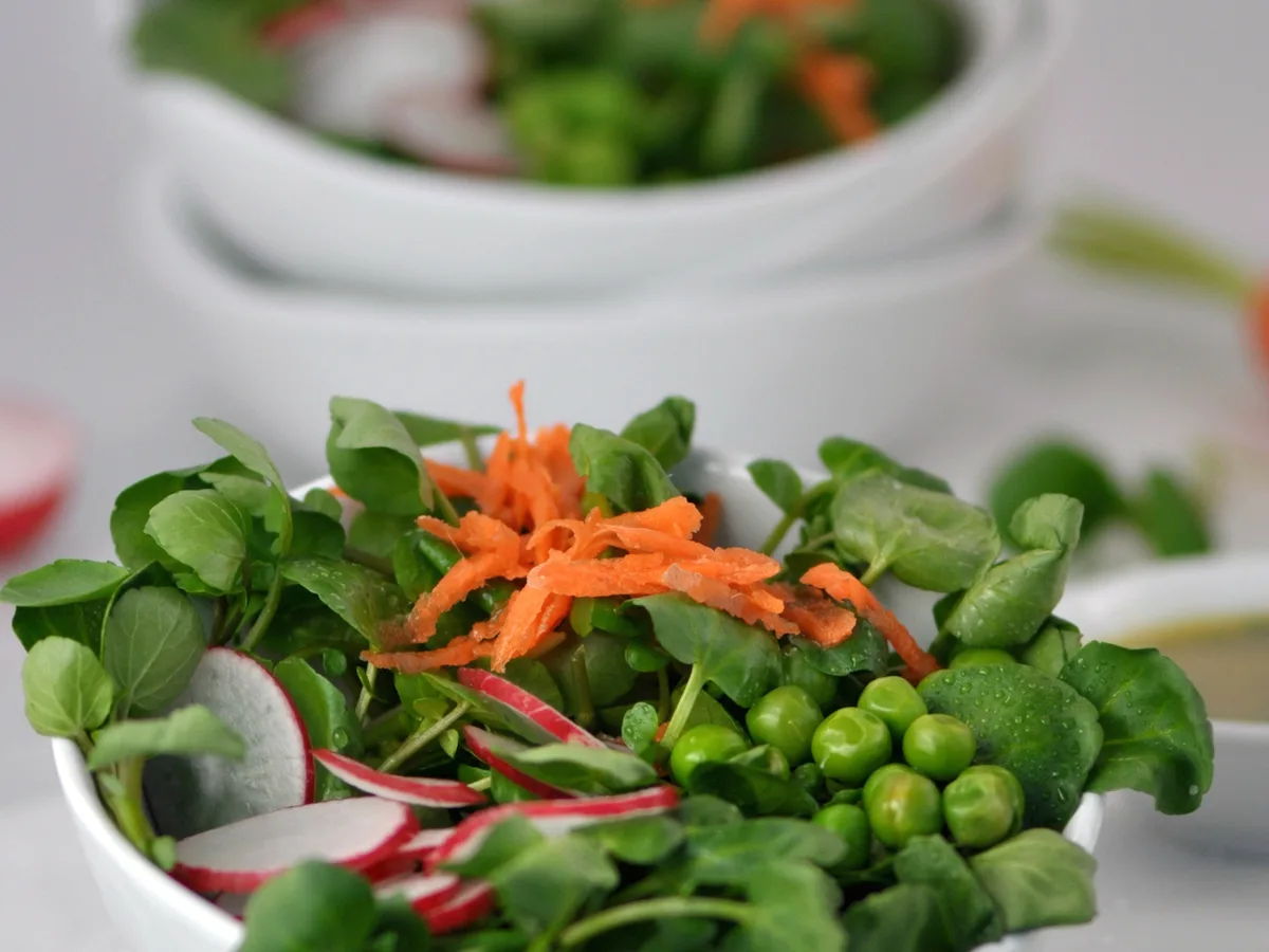 Salad Of Fresh Watercress With Baby Tomatoes And Sherry Vinaigrette