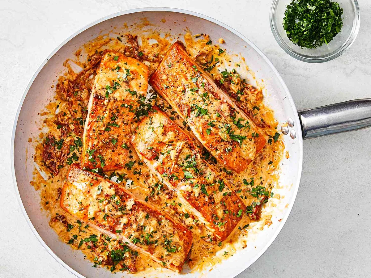 Salmon in Vodka Cream Sauce