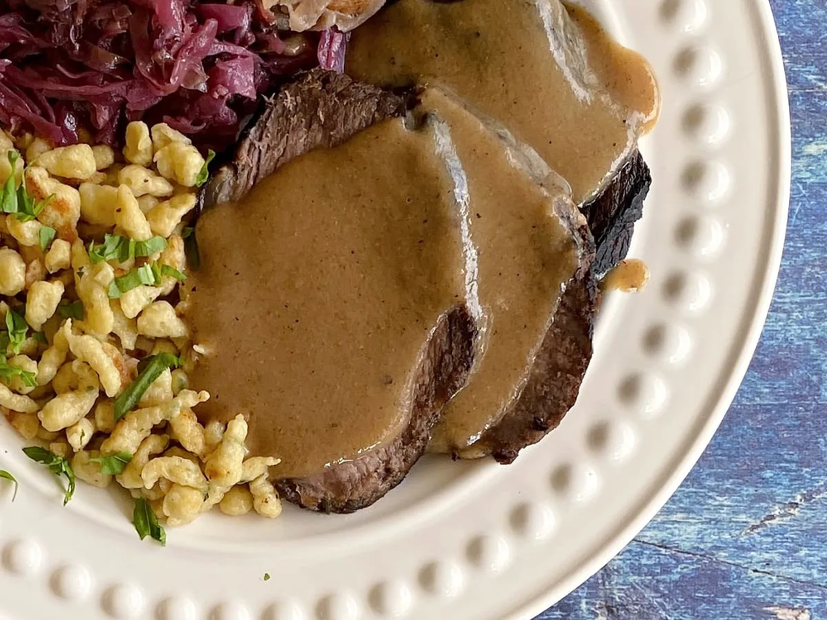 Sauerbraten with Potato Pancakes