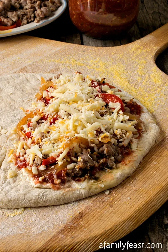 Sausage And Sweet Pepper Calzones