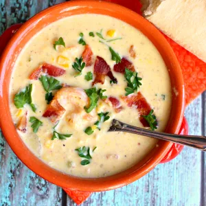 Shrimp Corn Chowder with Bacon