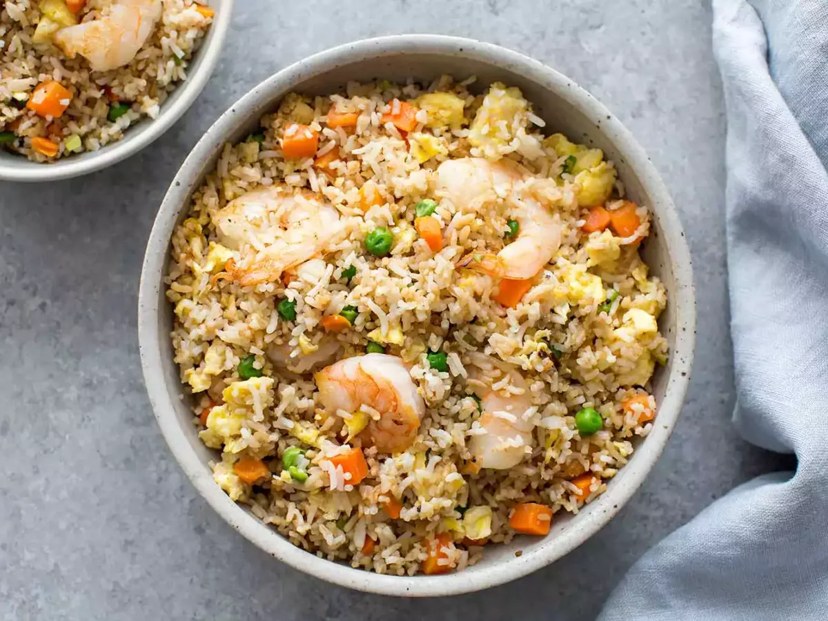 Shrimp Newburg with Green Rice Ring