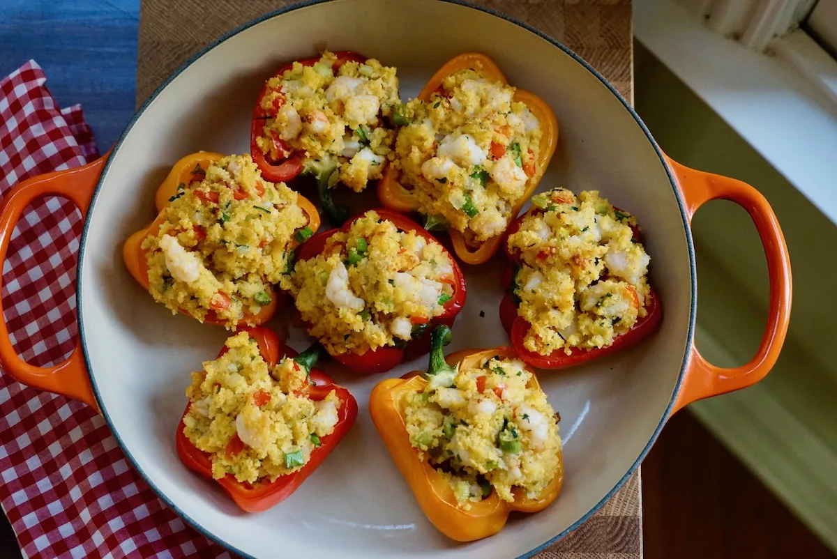 Shrimp-Stuffed Bell Peppers