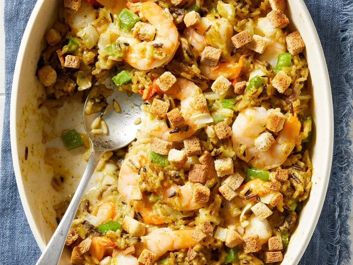 Shrimp and Wild Rice Bake