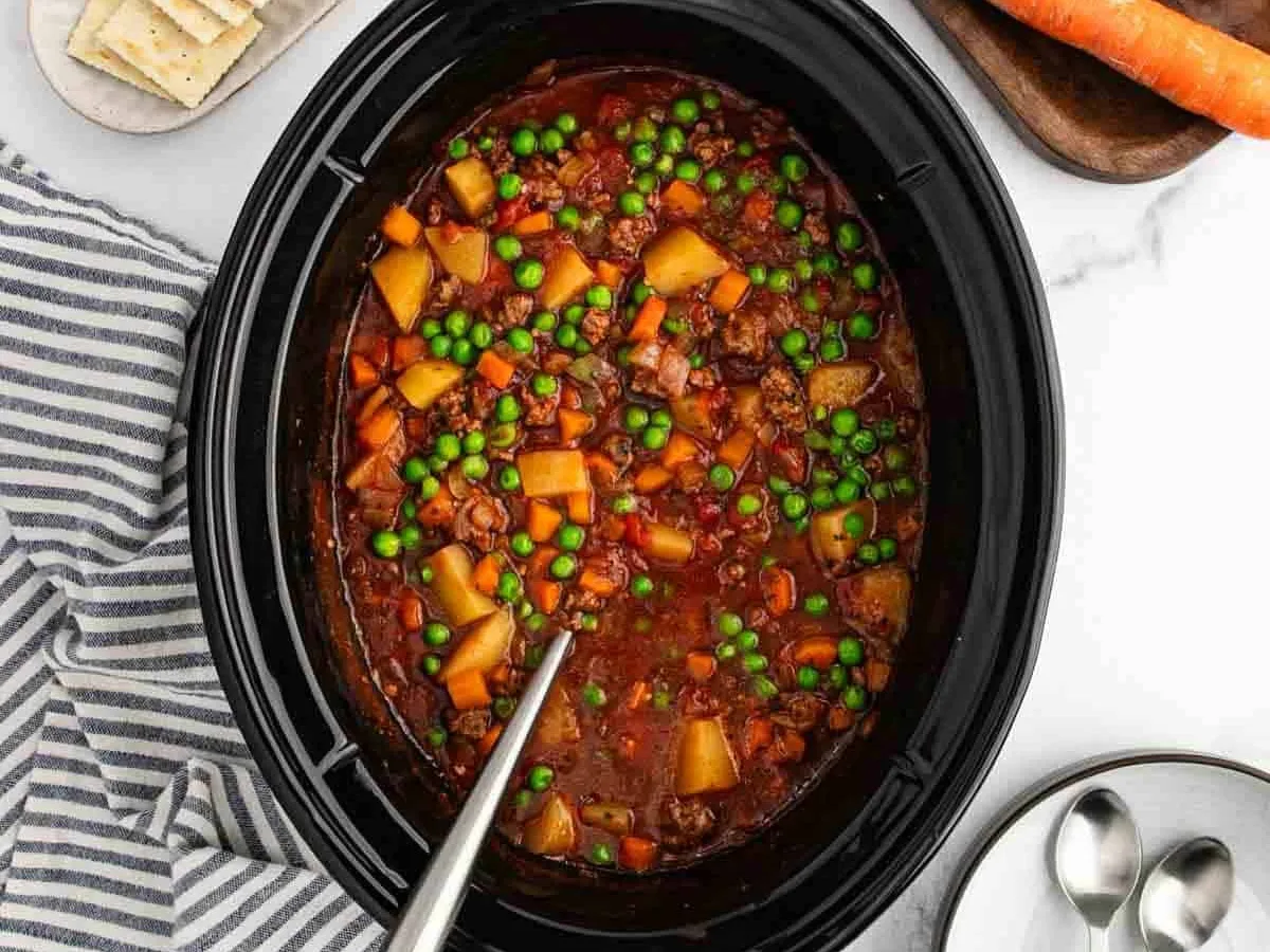 Slow Cooker Ground Beef Stew