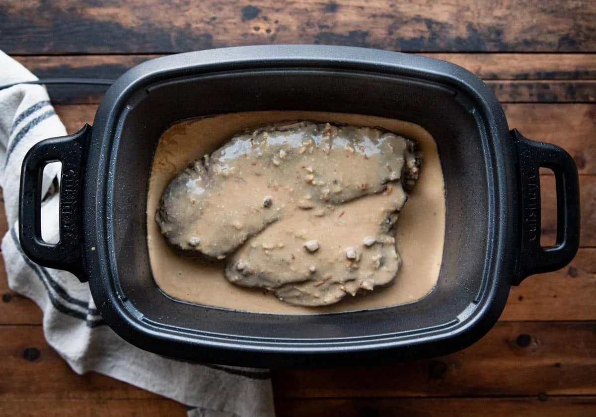 Slow Cooker Mushroom Steak