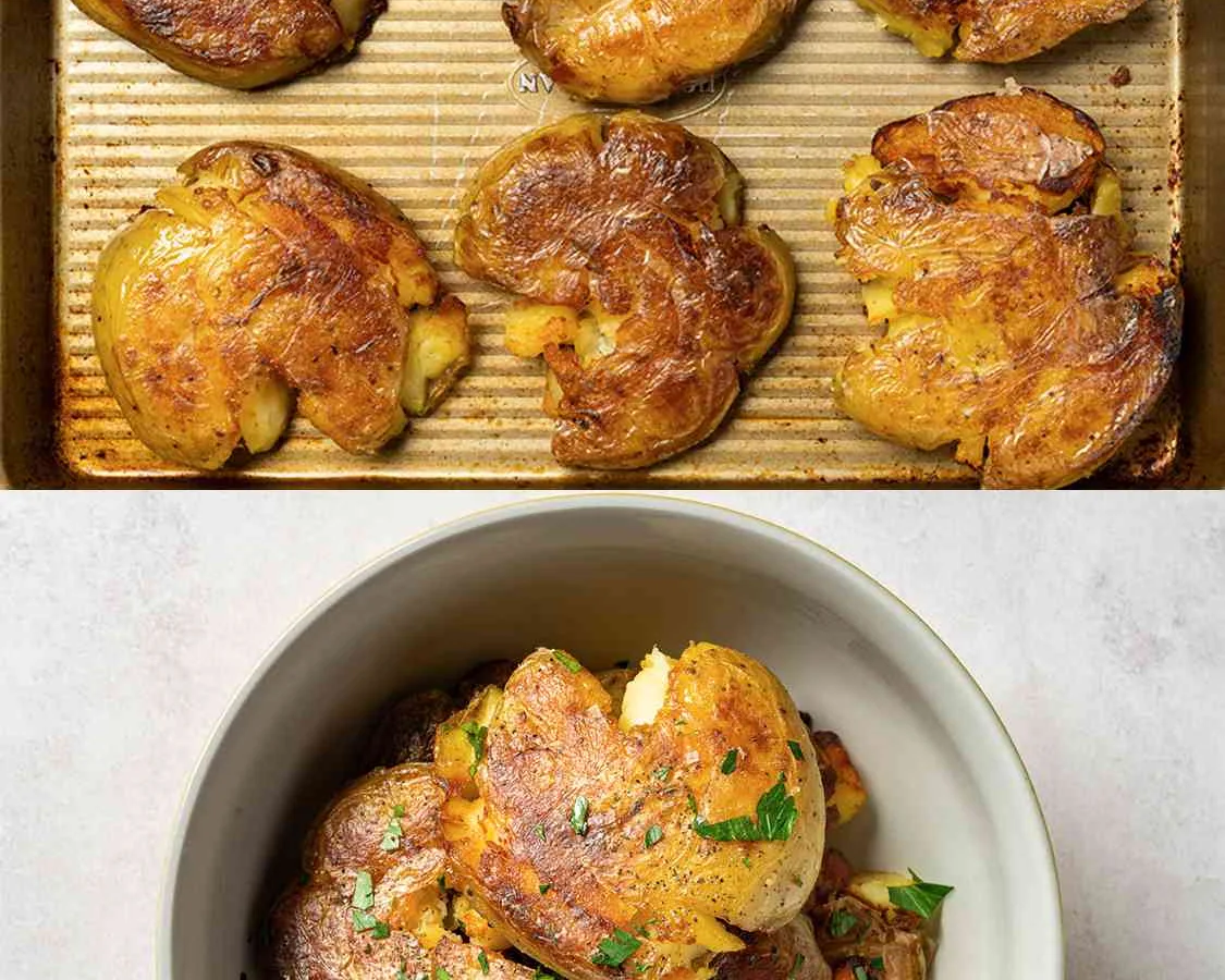 Smashed Potatoes with Squash