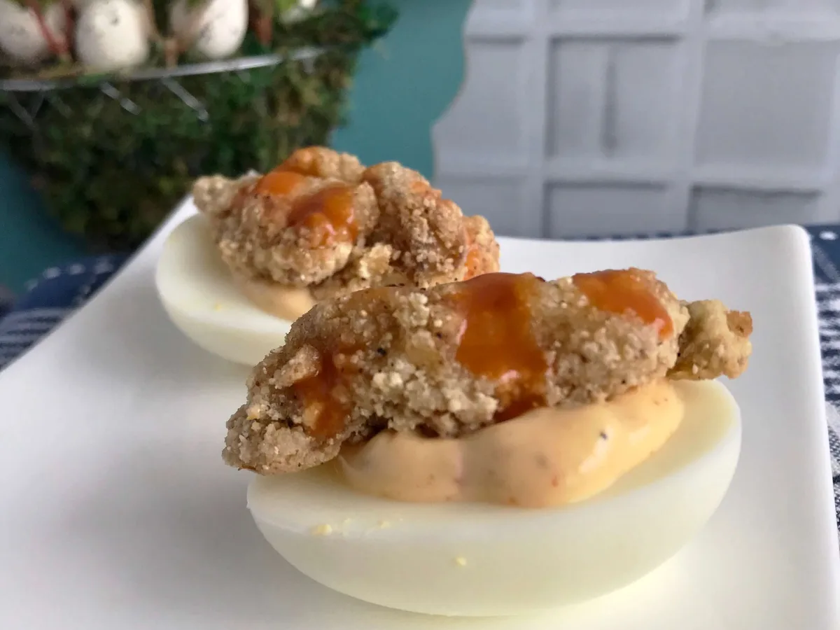 Smoked Oyster Deviled Eggs