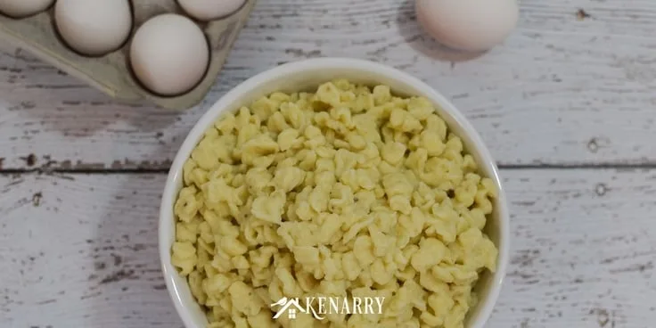 Spätzle (German style egg noodles)