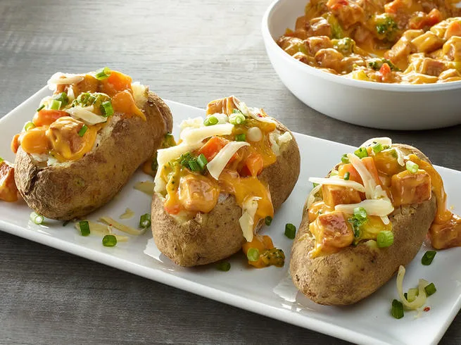 SPAM Stuffed Potatoes Florentine
