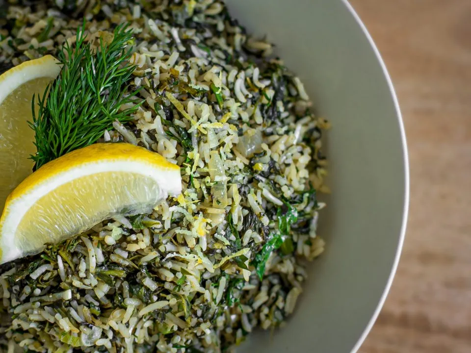 Spanakorizo (Spinach with Rice)