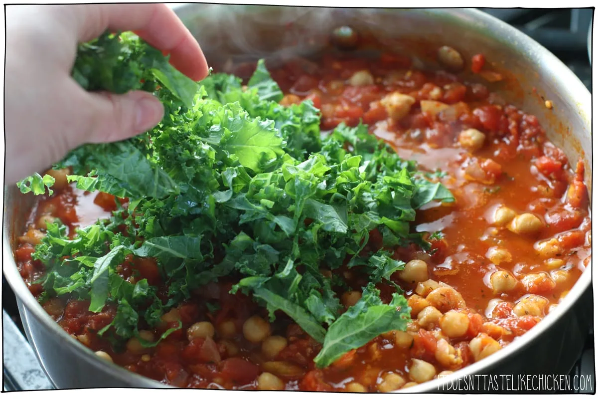 Spicy Kale and Chick-Pea Stew