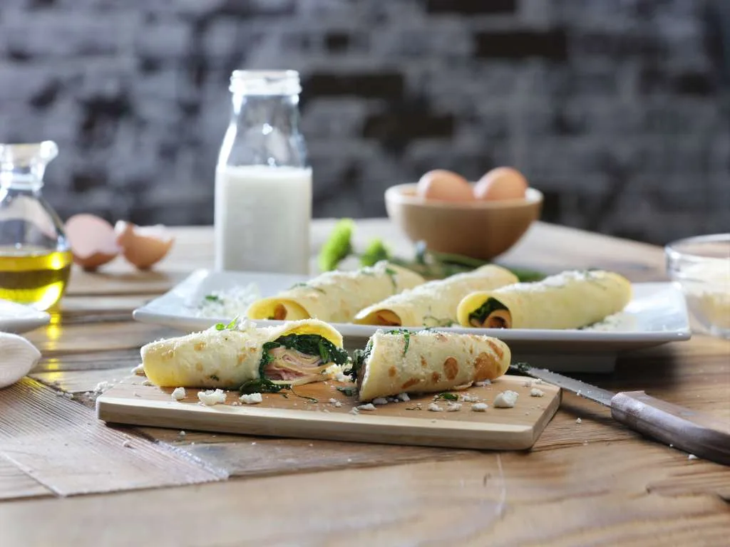 Spinach & Ham Crepes