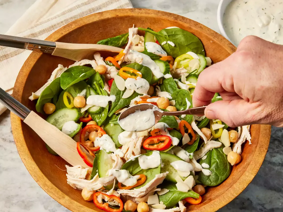 Spinach Salad With Andouille Dressing